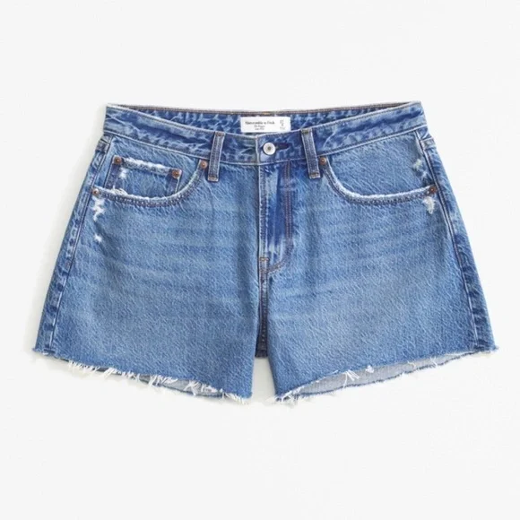 Abercrombie “The Baggy Short” cut off Jean shorts plus size - Picture 7 of 7